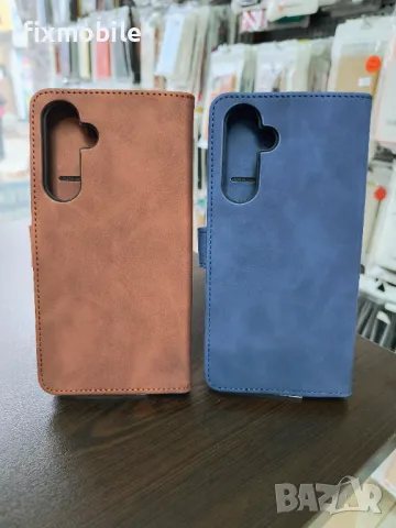 Samsung Galaxy A55 5G велурен калъф тип тефтер, снимка 3 - Калъфи, кейсове - 48320234