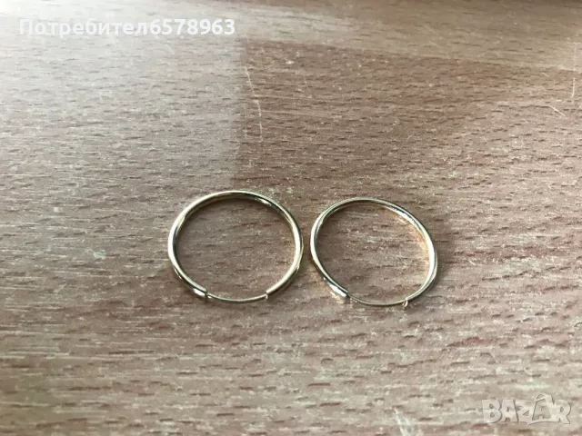 Златни обеци - халки  14к/585, снимка 1