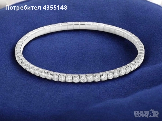 Мойсанит гривна , снимка 2 - Гривни - 54203863