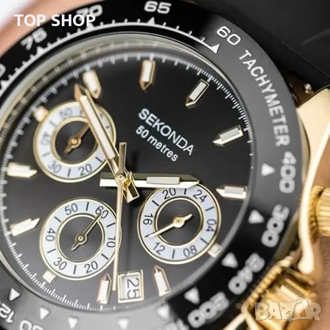 Нов Водоустойчив часовник Мъжки хронограф Sekonda Classic Circuit 43мм, снимка 3 - Мъжки - 49217247