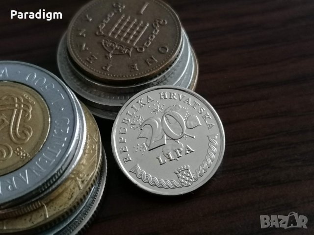 Mонета - Хърватска - 20 липа | 1999г., снимка 1 - Нумизматика и бонистика - 35245870