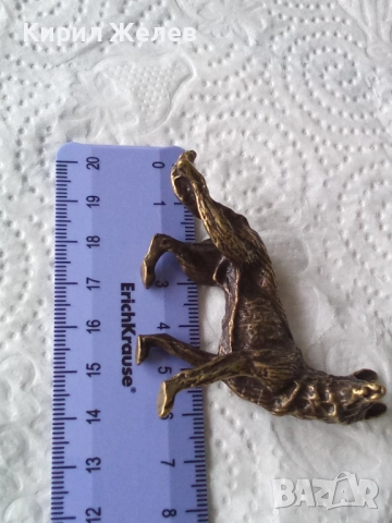 Бронзова фигурка на куче малка 52534, снимка 4 - Антикварни и старинни предмети - 52589994