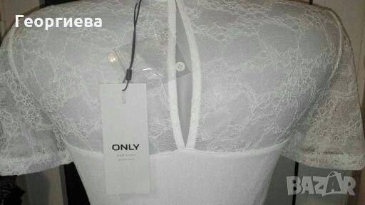 Прелестна бяла рокля Only 👗🍀❤S,M👗🍀❤арт.814, снимка 5 - Рокли - 30303314