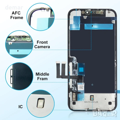 LCD екран за iPhone 11 6.1 инча (A2111, A2223, A2221),3D Touch дигитайзер,пълен комплект инструменти, снимка 6 - Тъч скрийн за телефони - 53960382