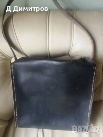 Антикварна кожена чанта, снимка 3 - Антикварни и старинни предмети - 36686894