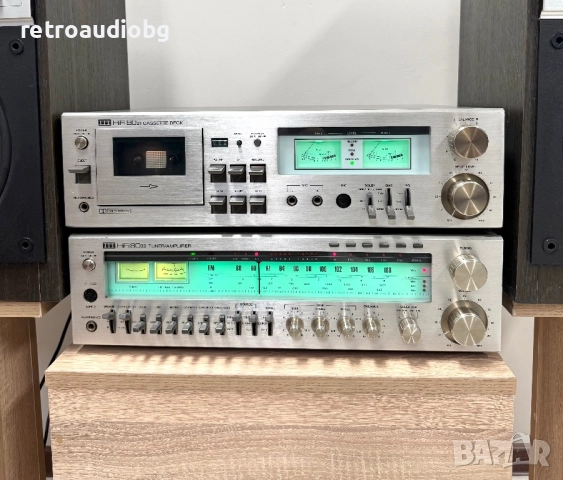 🔉Винтидж аудио сет ITT ресивър - усилвател с радио HIFI 8033, Дек HIFI 8021 + опция колони ITT🔉