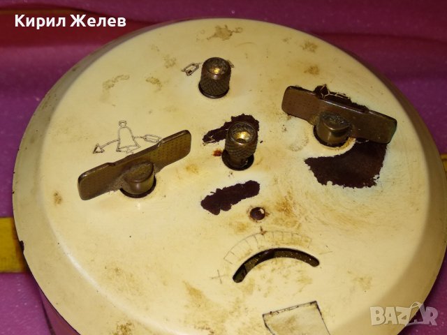 PETER MADE in GERMANY Стар КОЛЕКЦИОНЕРСКИ МЕХАНИЧЕН БУДИЛНИК ВИНТИДЖ РЯДЪК МОДЕЛ НЕМСКИ 43712, снимка 6 - Антикварни и старинни предмети - 44464963