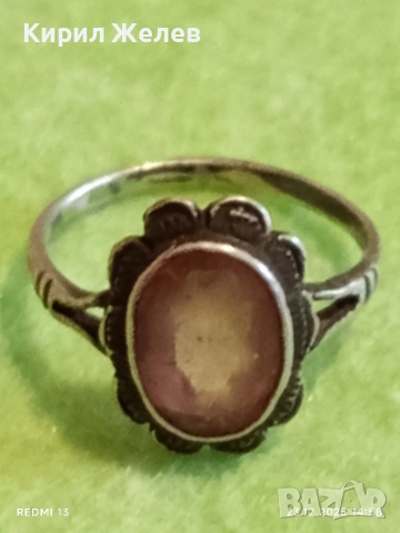 Винтидж сребърен пръстен с ювелирно фасетиран РОЗОВ КВАРЦ стил и елегантност 43515, снимка 8 - Пръстени - 52884469