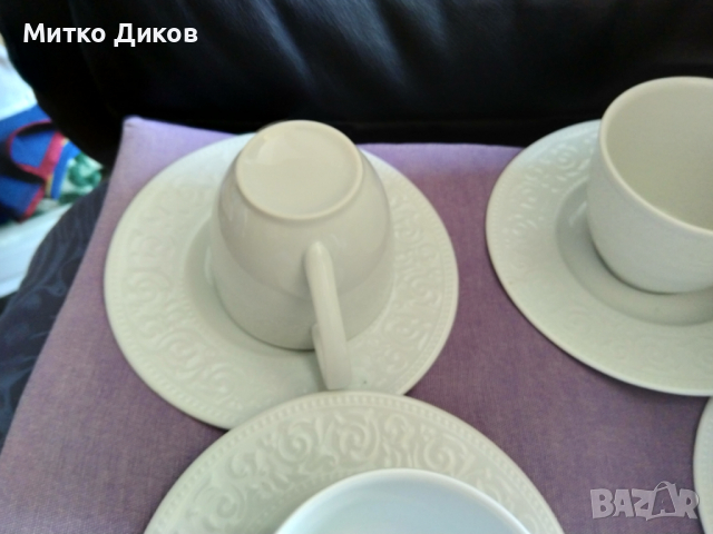 Сервиз за кафе  нов 12 части марков фин порцелан Kutahya Bone Irem, снимка 6 - Сервизи - 44928628