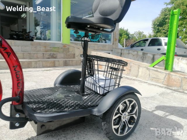 Електрическа Триколка с предно предаване А3 750W - Червена, снимка 4 - Мотоциклети и мототехника - 39300641