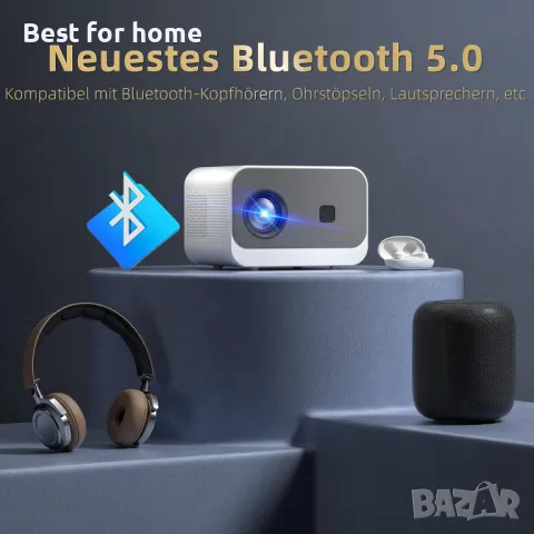 5G WiFi мултимедиен проектор с 4K, Bluetooth SAINYER A11, снимка 6 - Плейъри, домашно кино, прожектори - 49331999