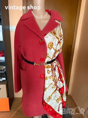 Палто Weekend Max Mara oversize, цвят корал, размер 46 IT, снимка 5 - Палта, манта - 56160135