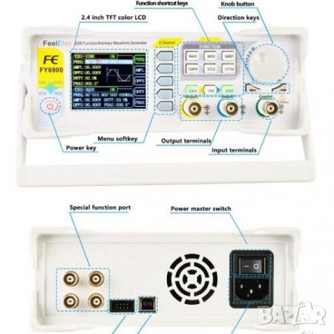 Генератор на сигнал двуканален DDS - 60MHz, FY6900, снимка 2 - Генератори - 38474593