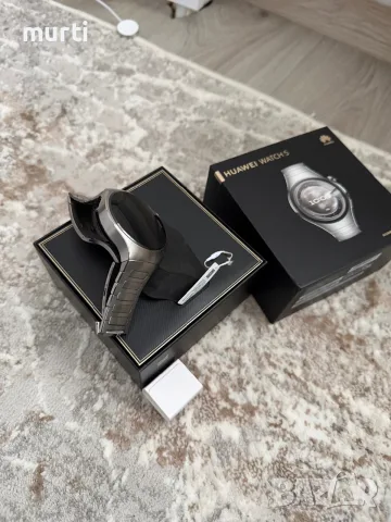 Смарт часовник HUAWEI WATCH 5 46 mm Space Silver Titanium Strap 46 MM , като нов , снимка 3 - Смарт часовници - 55945055