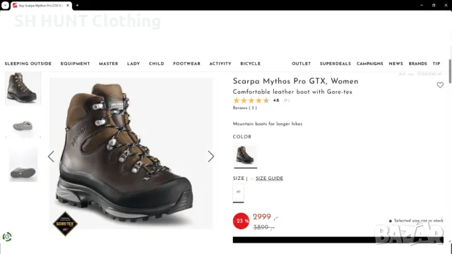 SCARPA MYTHOS PRO GORE-TEX Boots размер EUR 41 / UK 7 естествена кожа водонепромокаеми - 1099, снимка 2 - Екипировка - 49991974