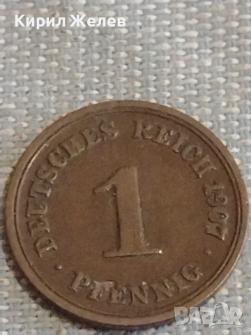 Три монети DEUTCHES REICH PFENNIG Германия стари редки за КОЛЕКЦИЯ 31453, снимка 2 - Нумизматика и бонистика - 44637163