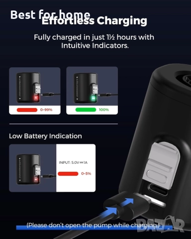 FLEXTAILGEAR  Преносима електрическа въздушна помпа с 5 дюзи, снимка 6 - Друга електроника - 51867166