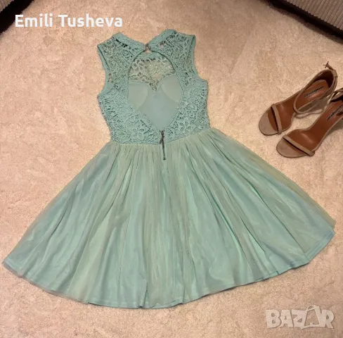 Стилна рокля с прорез на гърба, снимка 2 - Рокли - 48256468