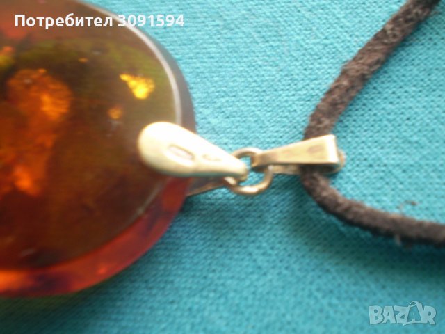 Стара кехлибар висулка медальон сребро 875 кехлибар СССР, снимка 13 - Антикварни и старинни предмети - 37538039