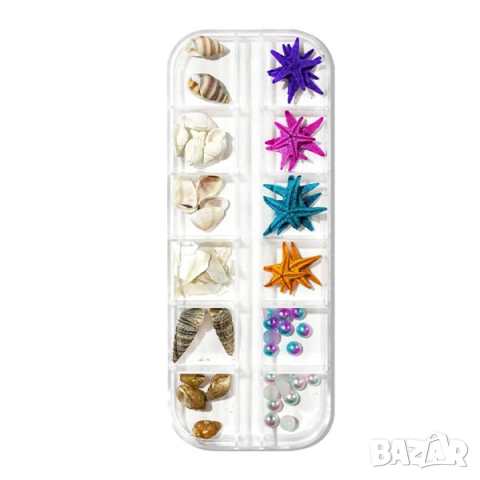 РАЗПРОДАЖБА - Комплект морска декорация за маникюр и арт проекти, снимка 3 - Продукти за маникюр - 52721200