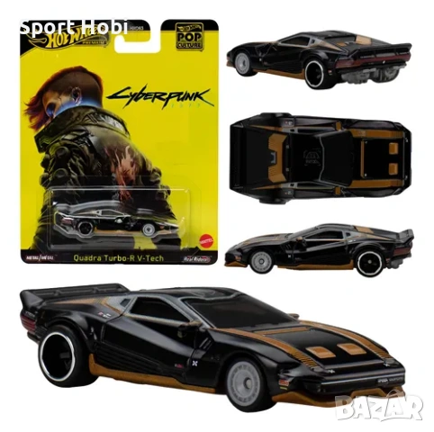 Hot Wheels Porsche 911 Turbo 930 Cyberpunk Quadra Turbo-R V-Tech, снимка 2 - Колекции - 52034569