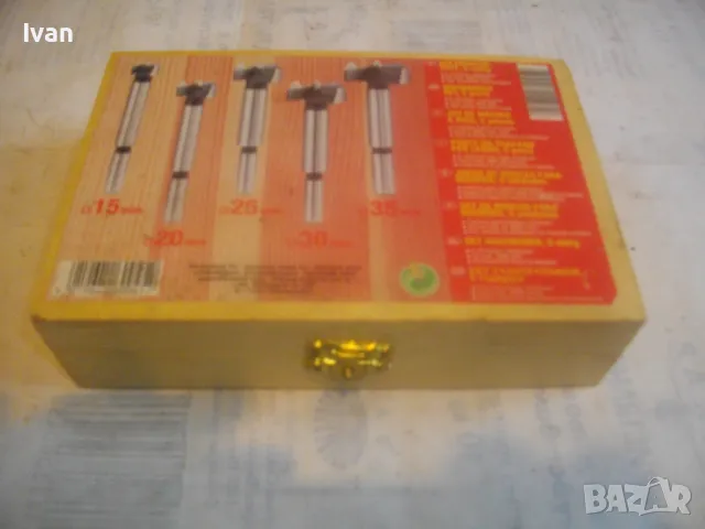 Ф15-Ф35мм НОВ НЕМСКИ КОМПЛЕКТ ГОЛЕМИ ФРЕЗЕРИ ЗА ОБЕРФРЕЗА 5 БРОЯ В ДЪРВЕНА КУТИЯ, снимка 17 - Други инструменти - 49775157