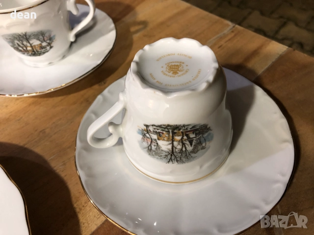 Баварски порцеланов сервиз за кафе-Vintage, снимка 5 - Сервизи - 51705060