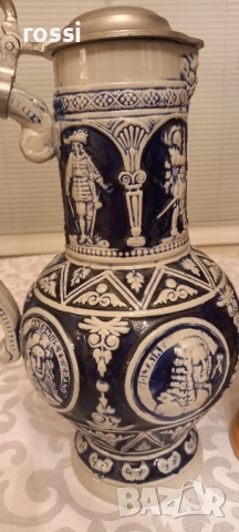 Vintage. Нови! Великолепна кана 1,5 л. със знаменити личности и Рисувана халба 1 л., снимка 7 - Колекции - 27627296