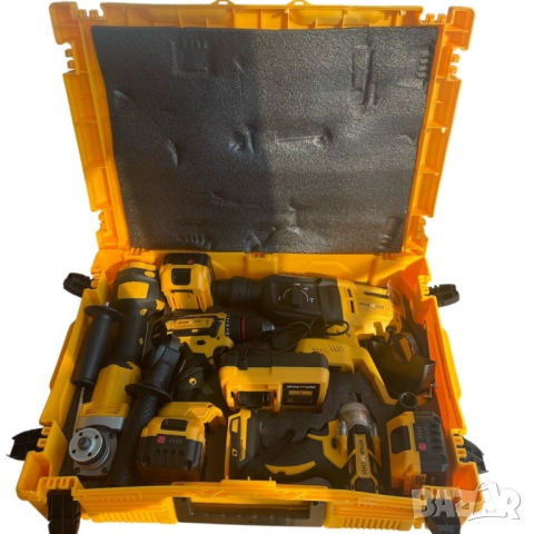 Комплект 4 в 1 – Перфоратор, Ъглошлайф, Гайковерт И Винтоверт, снимка 6 - Друга електроника - 52060323