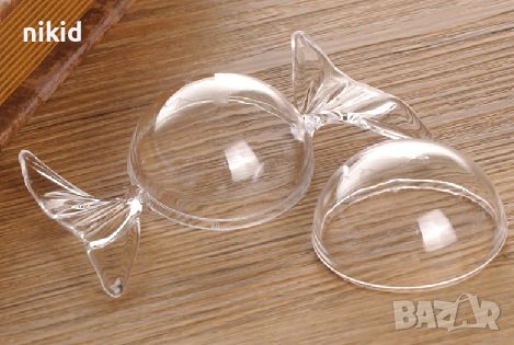 голям Бонбон пластмасов разглобяема кутийка кутия с капаче за подарък с бижу или украса декор, снимка 3 - Други - 37675339