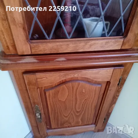 Античен ъглов витринен шкаф във викториански стил, снимка 5 - Антикварни и старинни предмети - 48917361