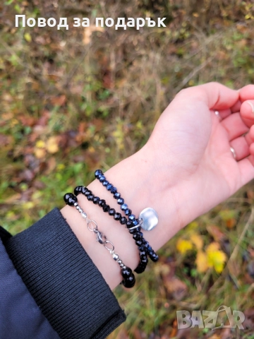 Сет гривни в тъмни нюанси , снимка 2 - Гривни - 52647644