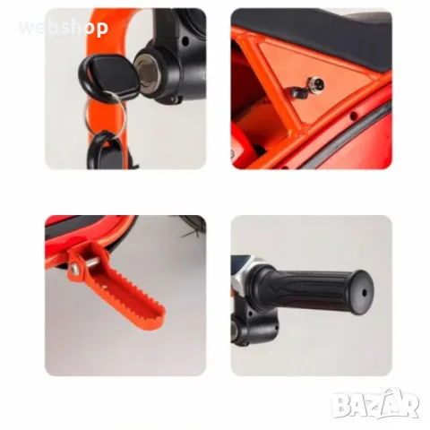 Детски електрически мотоциклет WOLONG, 350W, 36V, Bluetooth високоговорител, снимка 5 - Детски велосипеди, триколки и коли - 49779229