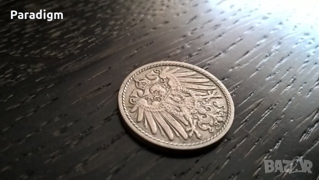 Райх монета - Германия - 5 пфенига | 1910г.; серия A, снимка 2 - Нумизматика и бонистика - 29773619