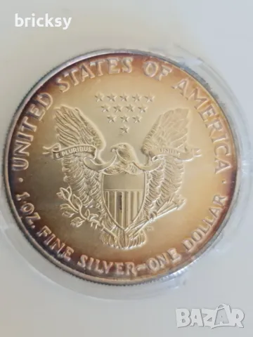 1 унция сребърна монета Американски орел 2007 рядка патина