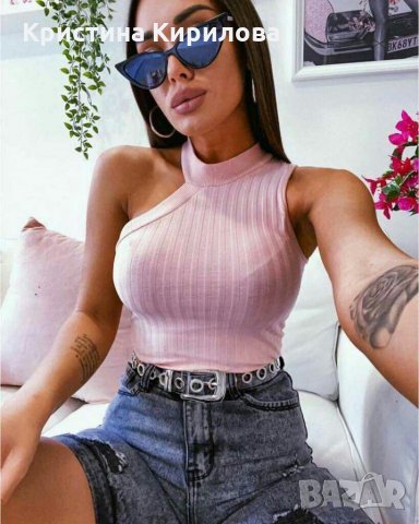 Розов дамски топ