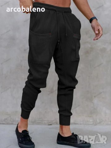 Широки мъжки ежедневни панталони с много джобове, 5цвята, снимка 13 - Панталони - 42783281