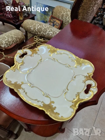 Рядко антикварно колекционерско немско порцеланово плато Hutschenreuther , снимка 2 - Други ценни предмети - 50821985