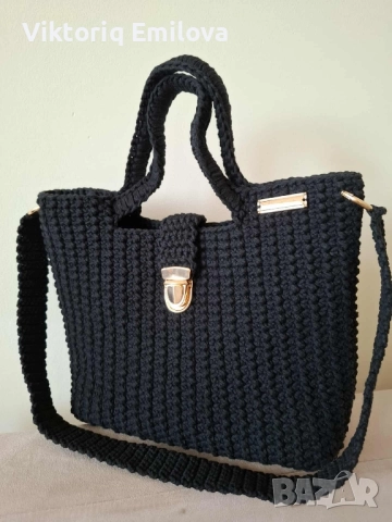 Ръчно изработена чанта, памучно макраме