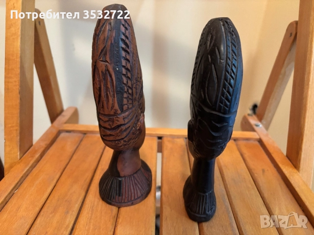 Две африкански декоративни фигури , снимка 4 - Антикварни и старинни предмети - 51466065
