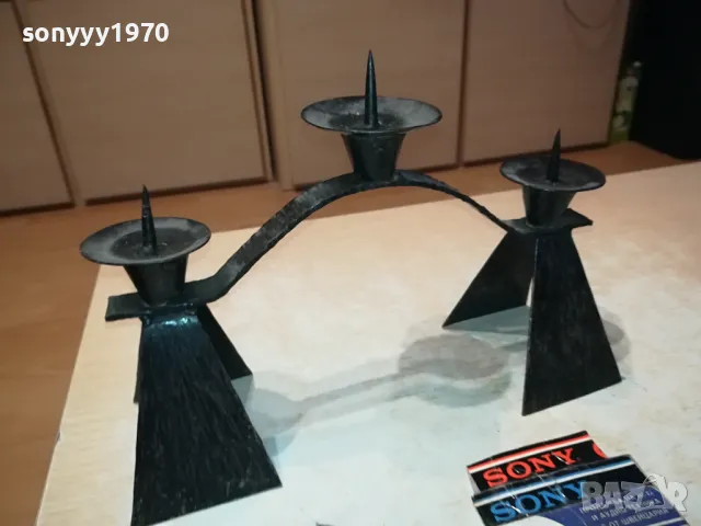 МЕТАЛЕН СВЕЩНИК 28Х20Х10СМ 3103251938, снимка 13 - Колекции - 49714658