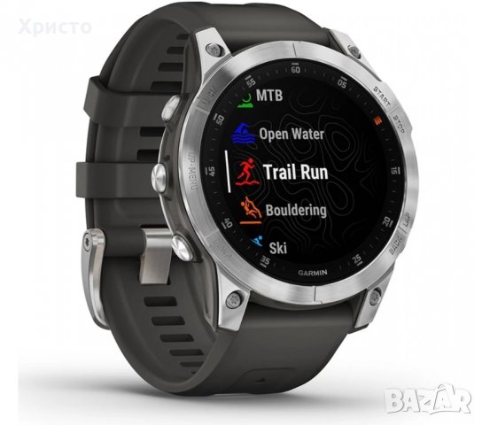 НОВ!!! Garmin Epix Gen 2 Slate Steel със силиконова каишка, снимка 1