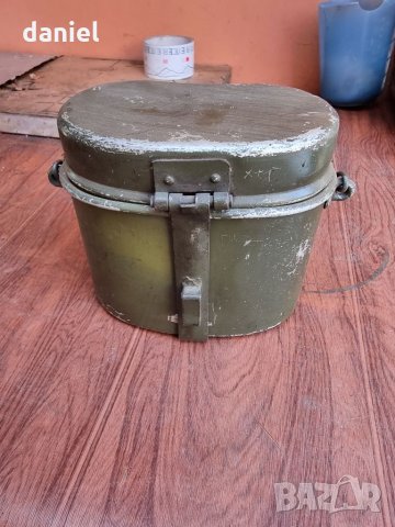 Рядко старо българско войнишко канче - форма "бъбрек" Материал – Алуминий военни , снимка 2 - Оборудване и аксесоари за оръжия - 34160894