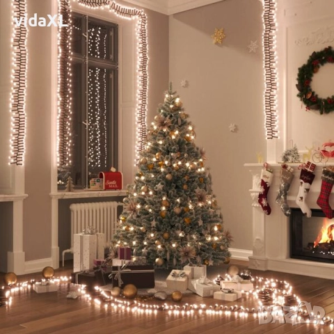 vidaXL LED клъстърен стринг с 3000 LED топло бяло 23 м PVC(SKU:343249), снимка 2 - Декорация за дома - 52573834