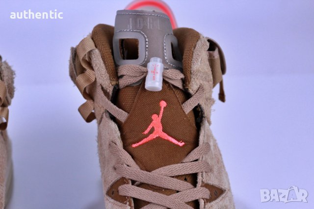 Nike AirJordan Retro 6 British Khaki, снимка 8 - Маратонки - 44313845