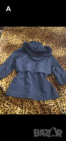 Олекотена парка с естествен пух на качулката , снимка 3 - Якета - 53226192