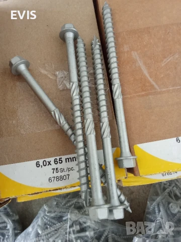 Винт, винтове дърво шестостенна глава, TORX, шайба, връх 17, цинк-ламелно покр. торнадо, разл. р-ри, снимка 2 - Железария - 50988869