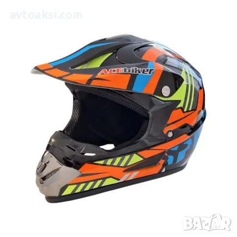 Каска Крос Мотор/Скутер/Бъги/Вело/АТВ два цвята, снимка 5 - Аксесоари и консумативи - 49484325