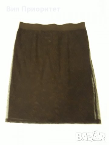 Черна лятна тънка прозрачна дантелена пола с черна мека удобна подплата - много комфортно усещане , снимка 1 - Поли - 37457052