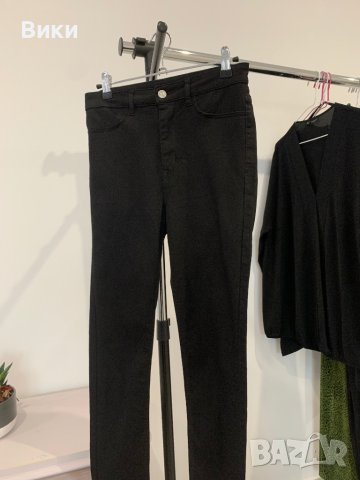 Черен панталон тип дънки размер 36(S), снимка 3 - Дънки - 44259762